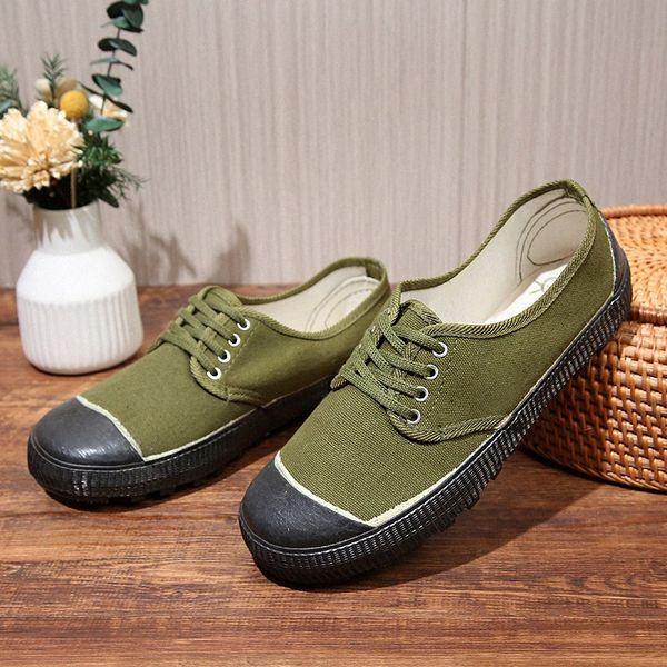 Zapatos informales verdes del ejército agrícola Suelas de goma Resistente al desgaste Sitio de construcción al aire libre Zapatos de trabajo agrícolas q2t4 #