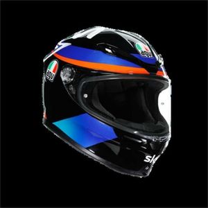 AGV Motorhelm Dubbele lens onbedekte helmen Heren en dames Elektrische motorfiets K6 Marini Sky Racing Team Sport Touring Stedelijke helm XS WN-I9HX