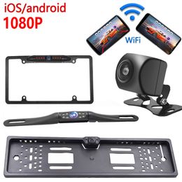 AHD 1080P caméra de recul de voiture sans fil WIFI 170 degrés de recul Dash Cam HD Vision nocturne Mini parking pour iPhone Android 12V-24