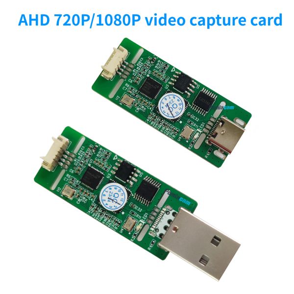 Módulo AHD a tipo c AHD 720P/1080P AHD a USB, captura de señal analógica a módulo de cámara USB Digital para Android, Plug and Play gratuito