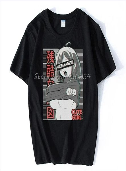 Ahegao Anime fille mignonne Ecchi Waifu matériel cadeau pour obscène Otaku t-shirt hommes t-shirt Hip Hop t-shirt t-shirts Harajuku Funny6114398