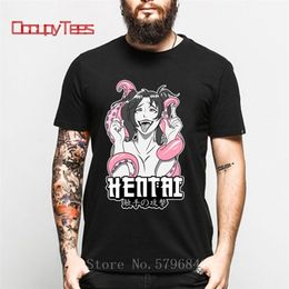 Ahegao visage drôle T-shirt hommes obscène anime fille cadeau pour Hentai otaku manches courtes pour jeune Japon animation sexy culture Waifu 210324