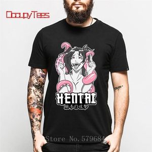Ahegao gezicht grappige t-shirt mannen lewd anime gift gift voor hentai otaku korte mouwen voor jonge Japan animatie sexy waifu cultuur 210324