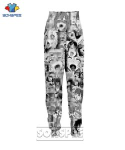 Ahegao Sexy bouche ouverte fille impression 3D graphique pantalon hommes femmes populaire Streetwear pantalons de survêtement Anime pantalon de Jogging pantalon décontracté 1114065157