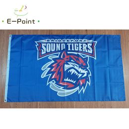 Ahl Bridgeport Sound Tigers Flag 3*5ft (90 cm*150cm) Polyester Banner Decoratie Flying Home Garden Feestelijke geschenken