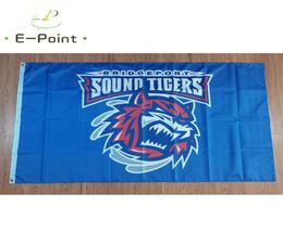 AHL Bridgeport Sound Tigers Flag 35ft 90cm150cm Polyester Banner Decoration Flying Home Garden Cadeaux festives1416701