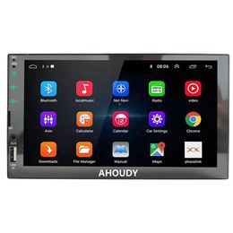 AHOUDY Car Video Stereo 7inch Double Din Car Touch Screen Digital Multimedia Receiver with Bluetooth Rear View Camera Input Apple 267J