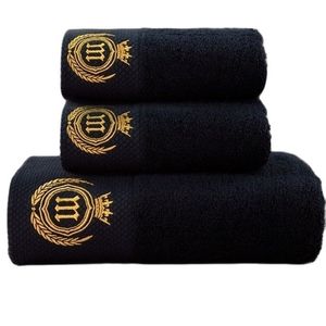 AHSNME noir haut de gamme personnalisé bain de visage el SPA salon de manucure barbier salutations de vacances personnalisées cadeau personnalisé serviette 220616