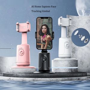 AI Smart Cardan 360 ° Auto Face Tracking Allinone Rotation Support de téléphone pour smartphone vidéo Vlog Live Stabilisateur Trépied 240229