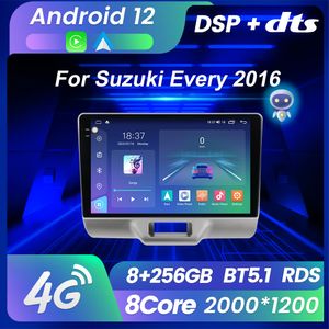 AI Voice Android 12 reproductor Multimedia Dvd para coche Radio estéreo para Suzuki Every Wagon 2015-2020 navegación GPS BT 2Din unidad principal
