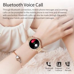 Asistente de voz de IA Smart Watch Women Sport Dials personalizados de Blutooth Llama a la presión arterial Lady Watch Impermeable Smartwatch