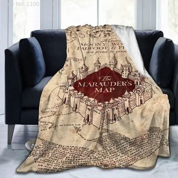 AI Weier Extra Soft j'aime l'exercice Marauders Map Throws Couvertures Sherpa Flannel Travel Couverture portable Grand 231221