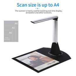 AIBECY BK34 Documentcameraschanner 5 MP HD Camera A4 Capture Grootte LED Book Scanner voor klaslokaal Leraren Ondersteuning 7 taal 240507