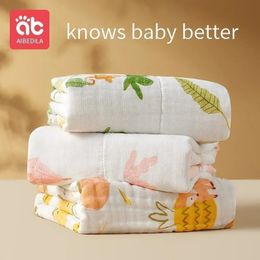 Aibedila baby handdoek voor baby's mousseline handdoeken Geboren items dingen dingen katoen bad geboren handsteek douche gezicht AB2938 240415