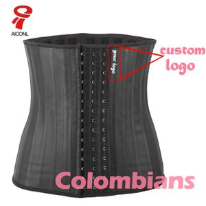 Aiconl Latex Taille Formateur Corset Ventre Plus Ceinture Mince Body Shaper Modélisation Sangle Corps Ficelle Taille Cincher fajas colombianas 211029