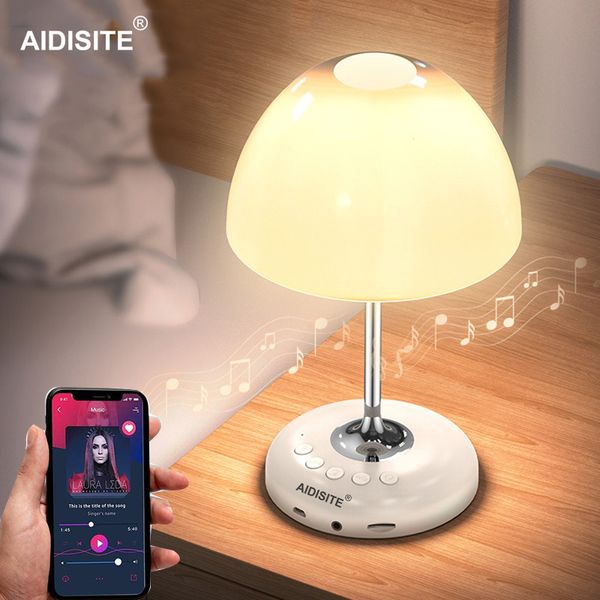 AIDISITE – veilleuse LED sans fil, Bluetooth, 6 couleurs, TWS 5.0, haut-parleur d'ordinateur, son stéréo, lampe de Table