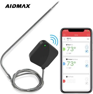 AidMax NanoL Digital Thermomètre à viande BBQ sans fil Thermomètre à four avec sonde en acier inoxydable Thermomètre de cuisine 210719