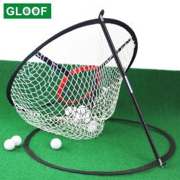 Aides 1 pièces filet de déchiquetage de golf pliable filet de pratique de golf accessoires de cible extérieur/intérieur et jeu de balançoire de pratique d'arrière-cour