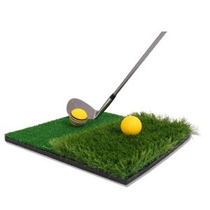 Aids 2 kleuren minigolf-slagmatten groen nylon gras oefenmat golfspelset trainingshulpapparatuur voor binnen en buiten