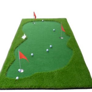 SIDA 3 hoyos Putting de golf para interiores Green 100x300 cm Entrenamiento al aire libre interior Putter Mat Práctica Putting Green para uso doméstico