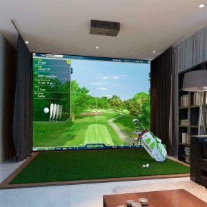Aides 300X500CM Simulateur de golf intérieur Écran d'impact Gym Balle de golf Cible Exercice Affichage Écrans de projection de pratique en tissu blanc