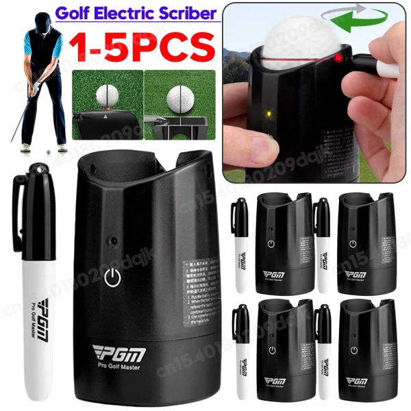 AIDS 51pcs Golf Ball Liner Herramienta de alineación Electric Golf Ball Marker Golf Practice Suministros Herramientas de dibujo de pelota Accesorios de golf de golf