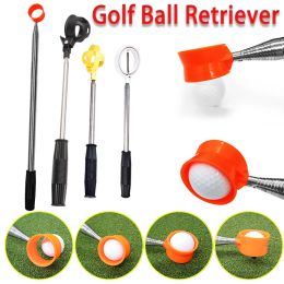 Aides Récupérateur de balle de golf de 9 pieds/12 pieds, 8 sections réglables, ramasseur de balle de golf télescopique extensible, aide à l'entraînement de golf, ramasseur de golf