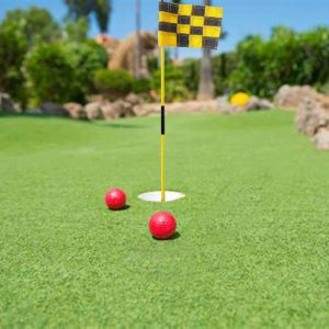 Aids CRESTGOLF 1 Juego por paquete Práctica en el patio trasero Golf Hole Pole Cup Flag Stick, 3 secciones, Golf Putting Green Flagstick