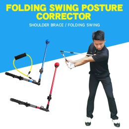 AIDS vouwen Golf Swing Trainer Stick Posture Corrector Oefen Swing Training Aids Upgrade met rubbertouwsterkte -oefeningen