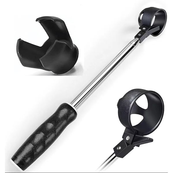 AIDS Golf Ball Retriever, 9 pieds en acier inoxydable Télescopique extensible Golf Golf Golf Pick Up Retriever Grabber Claw Sucker Tool