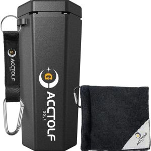 Machine de nettoyage de balles de Golf, avec serviette, support de verre réutilisable, sac de Golf Portable, accessoires de nettoyage de chariot, cadeau