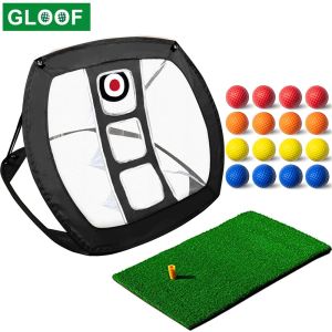 Aids Golf Chipping Net Pop-up Golf Chipping Net met mat, golfoefennetten voor achtertuin, buitengolfaccessoires voor swingoefeningen