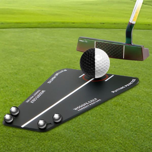 AIDS Golf Putter Pratiquer en acrylique Golf Practice de golf Portable Golf Putting Mirror Training Tools for Beginners Kids Adults