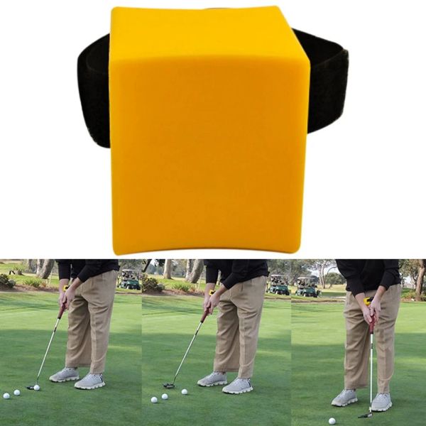 Aids Golf Putter Trainer Cube, Corrector de Postura de Putt de Golf, muleta antivuelco para muñeca, fijador de ángulo de muñeca de Codo, 5x4,5 cm