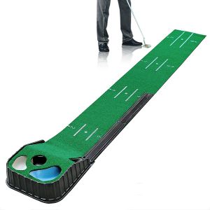 AIDS Golf Putting Mat met automatisch Putting Mat Plastic Training Training Rij Trainer Putter Practice Pad Chipping Sait Tapijt