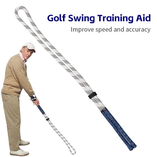 AIDS Golf Swing Aids Golf Training Aid Trainer Portable pour les cadeaux d'anniversaire Club de golf Swing Practice Corde pour les amateurs de golfers débutants