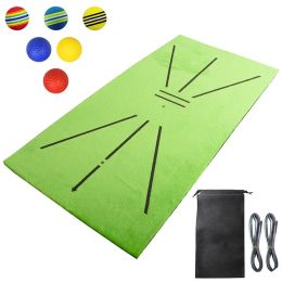 AIDS Golf Swing Training Pad Intérieur Golfing Track Detection Mat Magic Fiber Frapting Ball Batting Mark Trace Practice Exercice Tapis