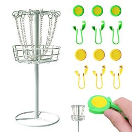 Aids Metal Mini Golf Stand Flying Disc Golf Target Disc Golfmand Ketenstijl Disc Golfgat Golfoefenmand Set voor golf