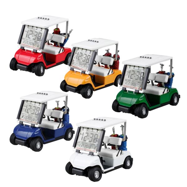 Aides Mini chariot de golf horloge décoration de bureau nouveauté coffret cadeau affichage LCD calendrier