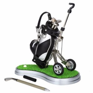 Aids Mini Golf Penhouder voor Desktop Decoratie Tas Golf Verjaardagstaart Golf Cadeau voor Golfer Collega Fanatieke Fans Vaderdag