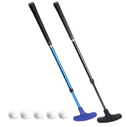 Aides Mini Putter de Golf pour enfants et femmes, ensemble de Mini Clubs de Golf, putters bidirectionnels à longueur réglable avec 5 balles d'entraînement de Golf
