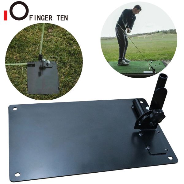 Ayudas Nueva ayuda para la práctica Palos de alineación para golf Soporte de placa de hierro Apuntando a poner pegatina Juego de herramientas de entrenamiento de swing Negro Envío directo