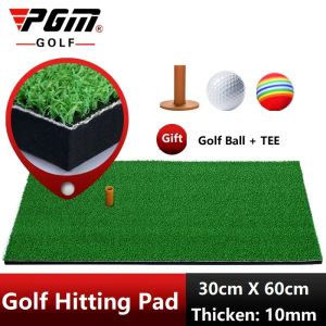 Aids Pgm Achtertuin Golfmat Indoor Training Hitting Pad Praktijk Golf Hitting Matten Rubber Gras Groene Mat Tee Ball Gratis 30x60cm