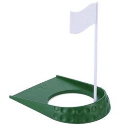 AIDS PGM Golf Hole Cup avec drapeau ABS ABS PORTABLE INDOOR GOLD Putter Putter Green Practice Home Outdoor Golf Cup Training Aide