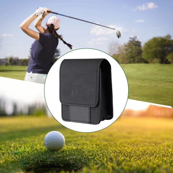 AIDS Portable Golf Rage En cuir en cuir Sac Range Shell Hard Shell Sac de golf avec fermeture magnétique Pocket Golf Accessoires