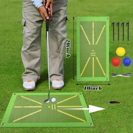 AIDA Premium Impact Golf Mat Path Feed Retail Golf Practice Mat |Guides avancés et tapis de golf de support en caoutchouc