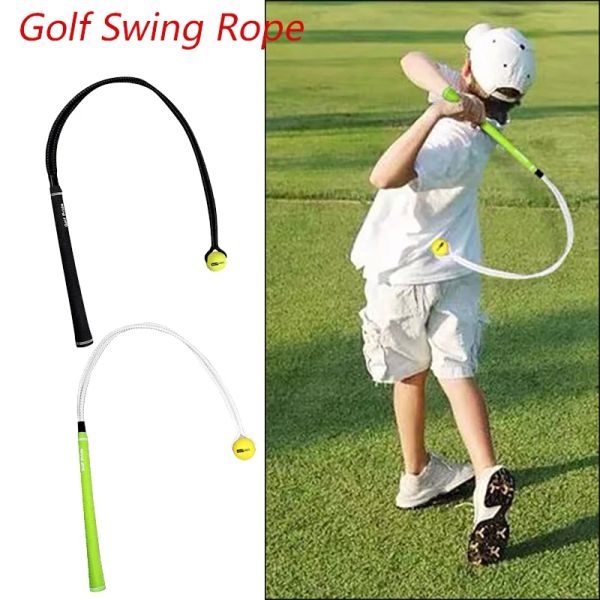 AIDS PU GOLF Swing Exerciser Rope Elastic Golf Training Aids Corde Portable Action corrective ACCESSOIRES SPORTIFS DURY