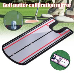 Ayuda Putting Aid portátil y exquisito Golf Putt Putting Practice Mirror Poniendo el entrenador usa al aire libre o en el putt golf putte