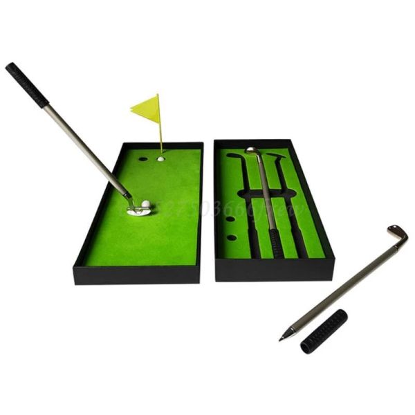 ADIA Simulate Golf Course Premium Mini Golf Pen Set Office Gift For Men Ballpoint Creative Writing Supplies Durable