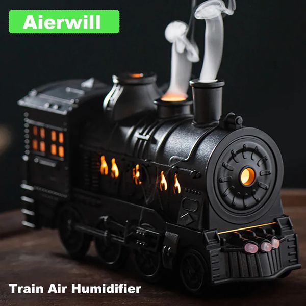 Aierwill Train Air Humidificateur Ultrasonic Aromatherapy Diffusers Maker Maker parfum Essential Huile Aroma Diffusor Remote Contrôle 240508